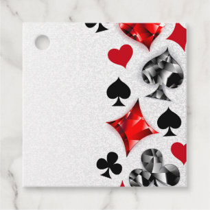 Étiquettes Cadeau Joueur de poker Joueur de cartes de jouer costumes