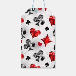 Étiquettes-cadeau Joueur de poker Joueur de cartes de jouer costumes