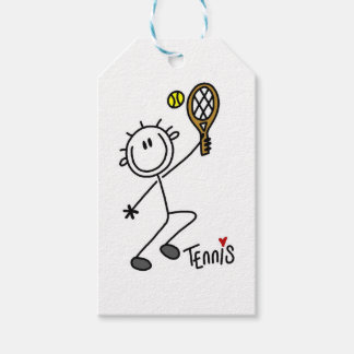Étiquettes-cadeau Joueur de tennis de base pour hommes