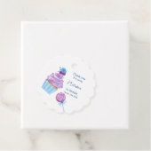 Étiquettes Cadeau Jour de bonbons bleu doux (En situation)