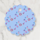 Étiquettes Cadeau Jour de bonbons bleu doux (Dos)