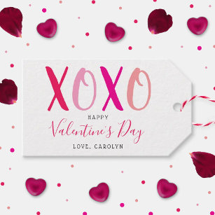 Étiquettes-cadeau Jour de la Saint-Valentin : Les baisers et les bai
