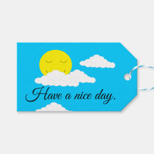 Étiquettes-cadeau Jour ensoleillé avec nuages de Puffy
