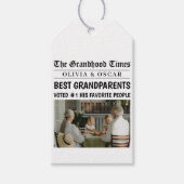 Étiquettes-cadeau Journal personnalisé | Meilleur cadeau grand-paren (Devant)