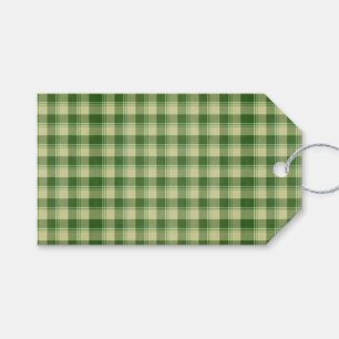 Étiquettes-cadeau Journée de la Saint Patrick à Plaid Vert