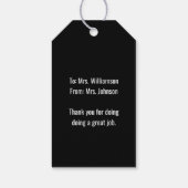 Étiquettes-cadeau Journée internationale des enseignants Manger Ense (Dos)