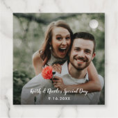 Étiquettes Cadeau Journée spéciale du Mariage photo nouvellement mar (Dos)