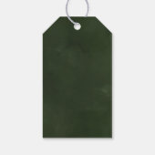 Étiquettes-cadeau Jours fériés de Noël vert et blanc (Dos)