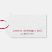 Étiquettes-cadeau JOY Christmas Wreath (Dos (Horizontal))