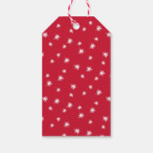 Étiquettes-cadeau JOY Foliage Typographie Rouge Noël (Dos)