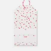 Étiquettes-cadeau JOY HOLIDAY élégant simple moderne amusant rouge é (Dos)