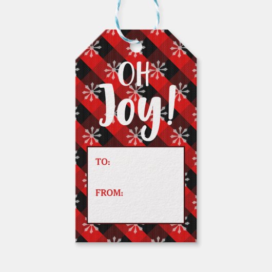 Étiquettes-cadeau Joy Noël (Devant)