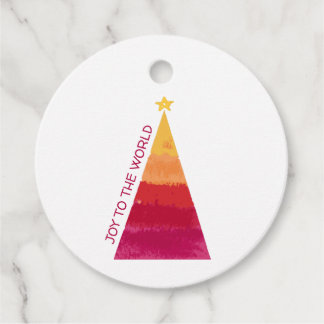 Étiquettes Cadeau Joy to the World circle tag