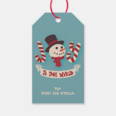 Étiquettes-cadeau Joy To The World l Snowman Noël Nouvel An (Devant)