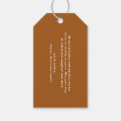 Étiquettes-cadeau Joy to the World Lettering Burnt Orange Christmas (Dos)