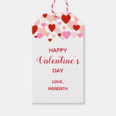 Étiquettes-cadeau Joyeuse carte cadeau de la Saint-Valentin, cœurs r (Devant)