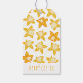 Étiquettes-cadeau Joyeuse Daffodile Jaune de Pâques (Devant)