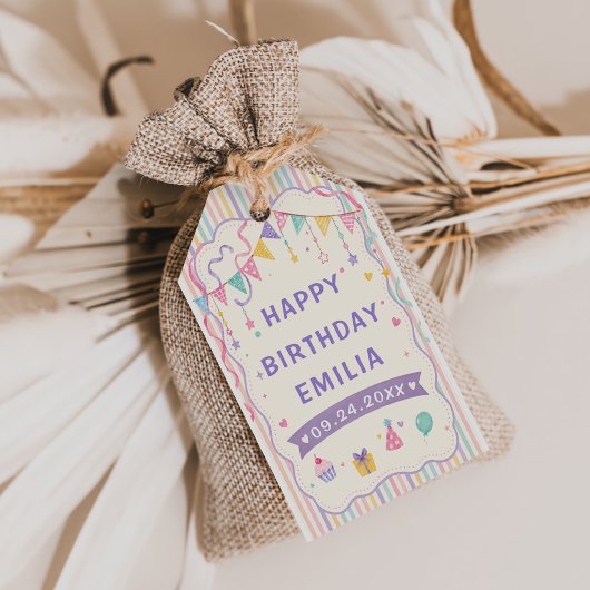 Étiquettes-cadeau Joyeuse fête d'anniversaire