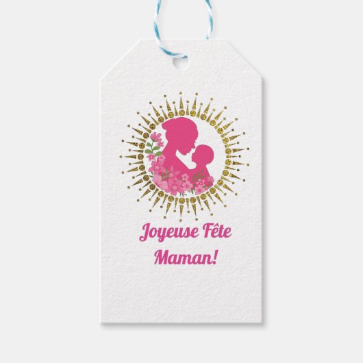 Étiquettes-cadeau Joyeuse Fête Maman (Devant)