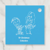 Étiquettes Cadeau Joyeuse Fierté Père Noël Reindeer (Dos)