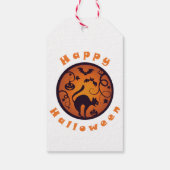 Étiquettes-cadeau Joyeuse lanterne d'Halloween araignées et chauves- (Dos)