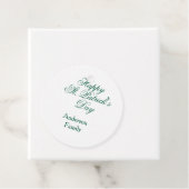 Étiquettes Cadeau Joyeuse Saint-Patrick famille nom vert minimal (En situation)
