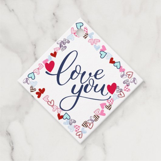 Étiquettes Cadeau Joyeuse Saint-Valentin (Devant)