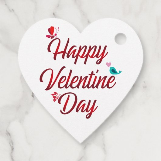 Étiquettes Cadeau Joyeuse Saint-Valentin (Dos)