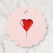 Étiquettes Cadeau Joyeuse Saint Valentin au coeur rouge (Dos)