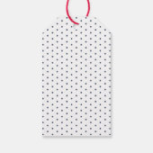 Étiquettes-cadeau Joyeuse Saint Valentin Cœur Simple Points Bleu Mar (Dos)