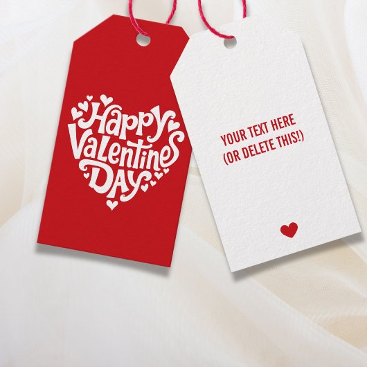 Étiquettes-cadeau Joyeuse Saint-Valentin Cœurs