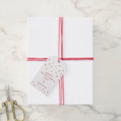 Étiquettes-cadeau Joyeuse Saint-Valentin coeurs rouges (Avec de la ficelle)