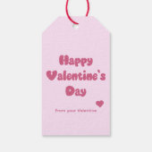 Étiquettes-cadeau Joyeuse Saint-Valentin Paillettes (Dos)