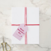 Étiquettes-cadeau Joyeuse Saint-Valentin Paillettes (Avec de la ficelle)