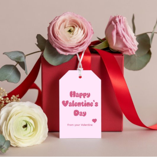 Étiquettes-cadeau Joyeuse Saint-Valentin Paillettes