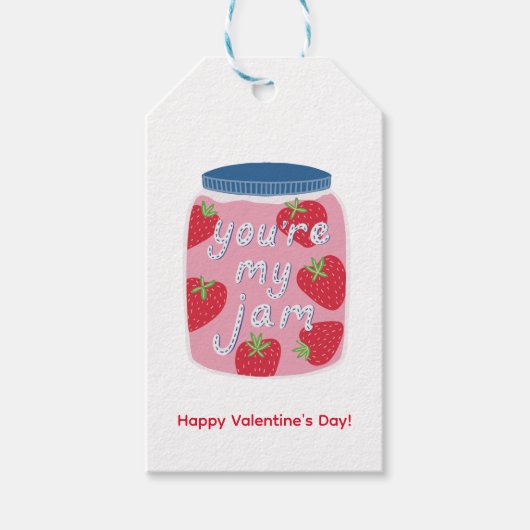 Étiquettes-cadeau Joyeuse Saint Valentin Vous êtes ma confiture (Devant)