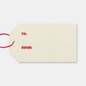 Étiquettes-cadeau Joyeuse typographie de Noël Pin Arbre Décoré (Dos (Horizontal))