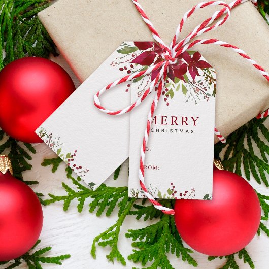 Étiquettes-cadeau Joyeuse verdure Joyeux Noël