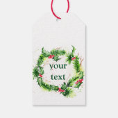 Étiquettes-cadeau Joyeuses aquarelles de Noël (Dos)