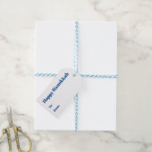 Étiquettes-cadeau Joyeuses bandes d'or bleu Hanoukka à partir de mod (With Twine)
