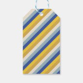 Étiquettes-cadeau Joyeuses bandes d'or bleu Hanoukka à partir de mod (Dos)