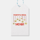 Étiquettes-cadeau Joyeuses étoiles du Nouvel An (Devant)