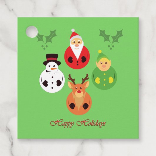 Étiquettes Cadeau Joyeuses fêtes ! (Devant)