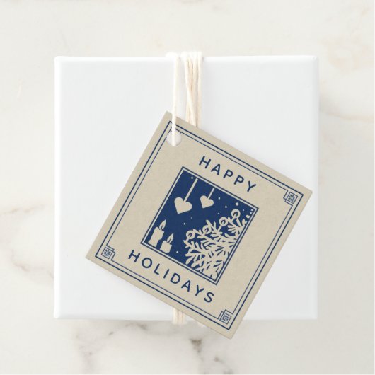 Étiquettes Cadeau Joyeuses fêtes | Ajouter Votre Nom (En situation)