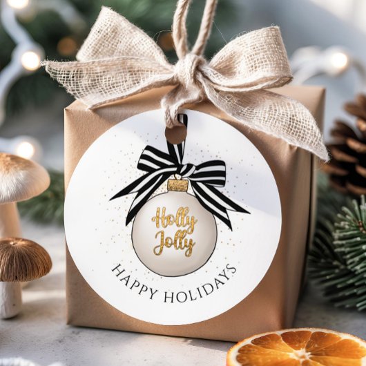 Étiquettes Cadeau Joyeuses Fêtes Boule de Noël