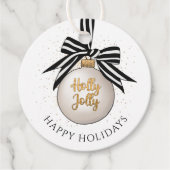 Étiquettes Cadeau Joyeuses Fêtes Boule de Noël (Devant)