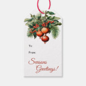 Étiquettes-cadeau Joyeuses Fêtes Design Vintage Noël (Devant)