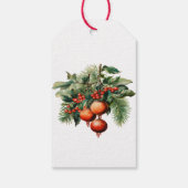 Étiquettes-cadeau Joyeuses Fêtes Design Vintage Noël (Dos)