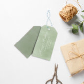 Étiquettes-cadeau Joyeuses Fêtes en écriture calligraphique verte