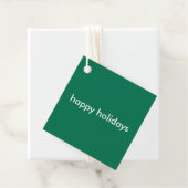 Étiquettes Cadeau Joyeuses fêtes | Festive Vert moderne minimaliste (En situation)